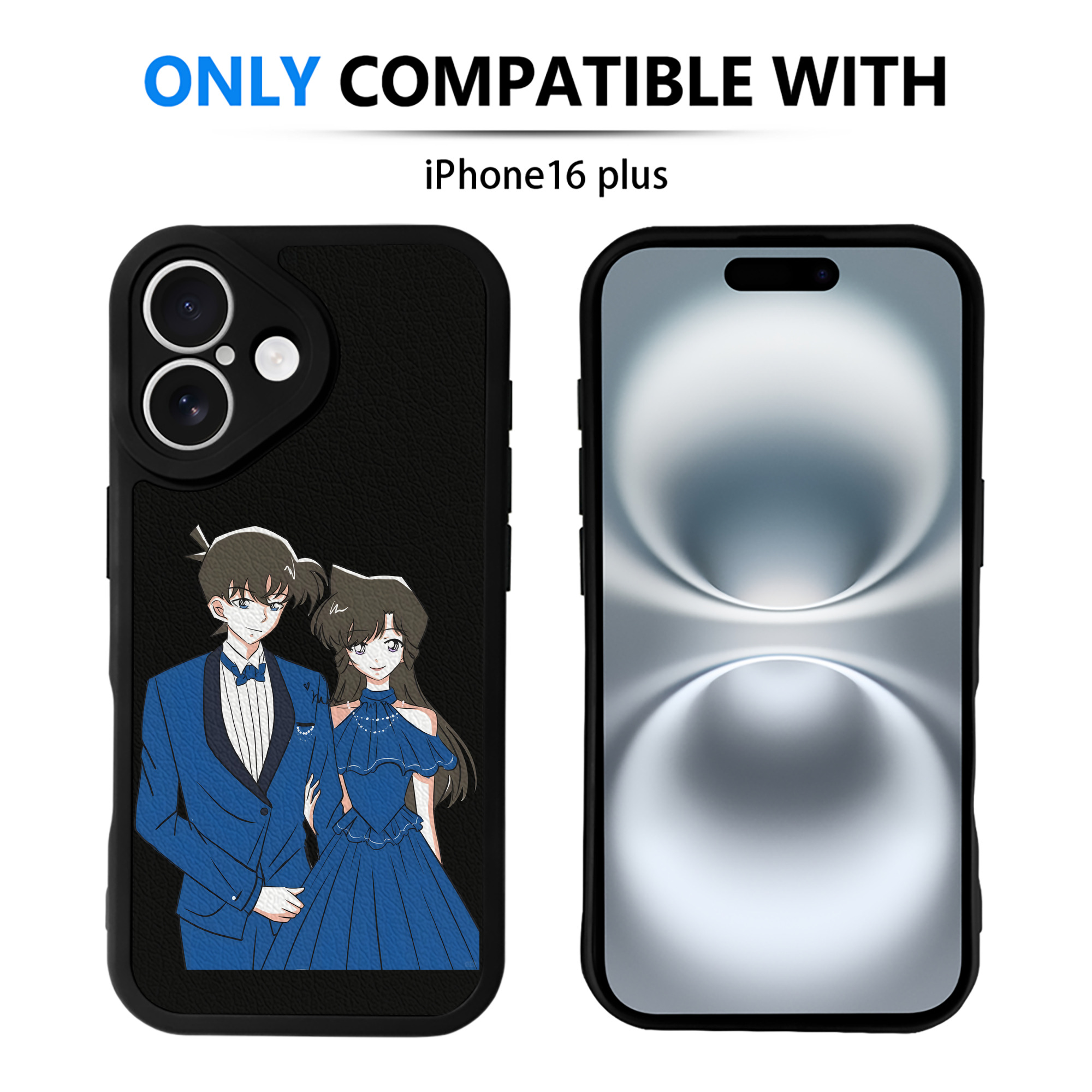 （画像用） 名探偵コナン 江戸川 コナン Detective Conan Conan Edogawa 【iPhone 16シリーズ対応】シリコンスマホケース（レザー調） 材質：シリコン